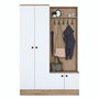 Hanah Home Recibidor Escandinavo Nogal y Blanco